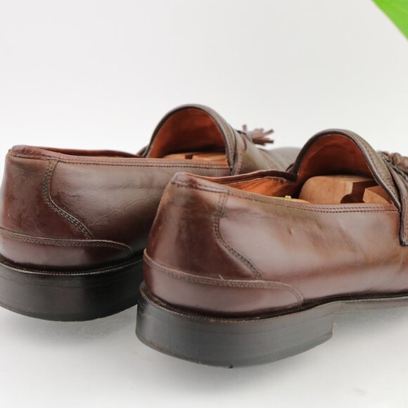 Vintage Brassboot Mens Tassel Loafer Size 10.5 Brown Leather Handmade Dress Shoe main image 9